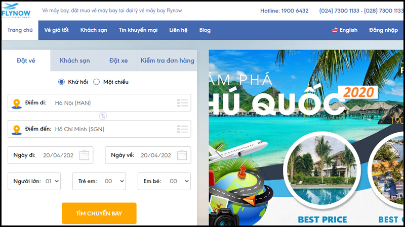 Website Flynow.vn